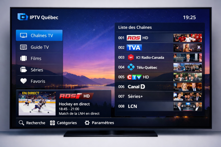 Perfect Player IPTV application IPTV au Québec