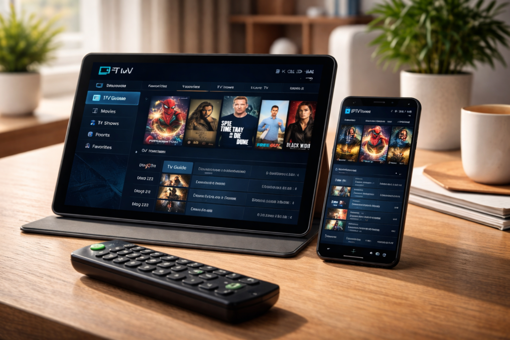 OTT Navigator sur tablette et smartphone.