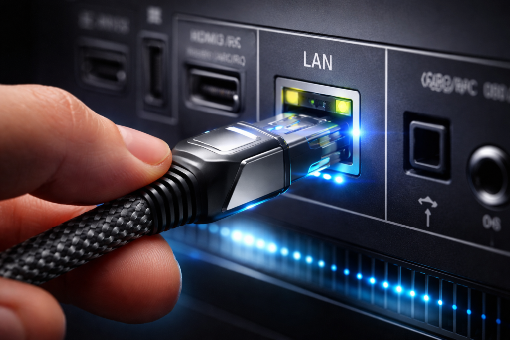 Éviter les erreurs fréquentes des débutants IPTV avec une connexion filaire.