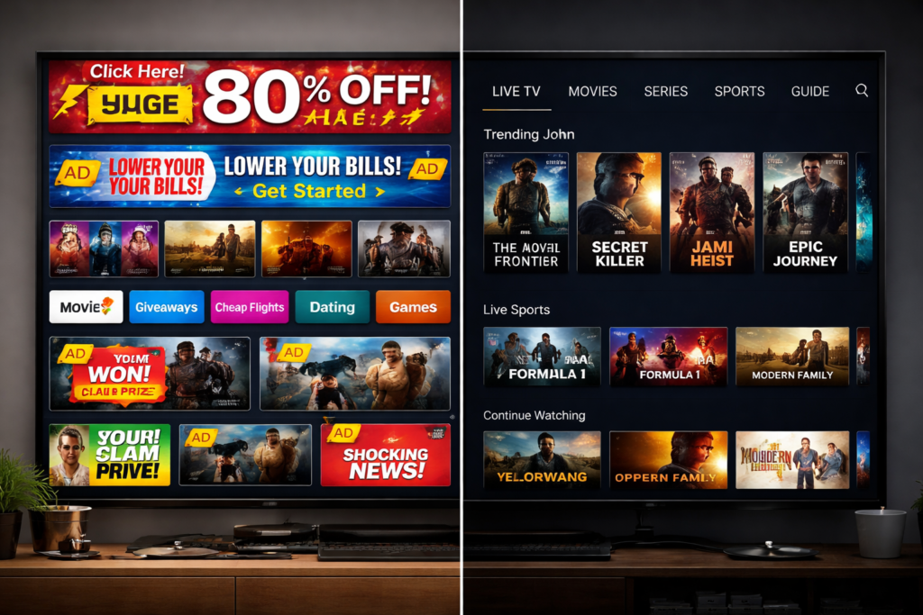 Comparaison d'interface pour éviter les erreurs fréquentes des débutants IPTV