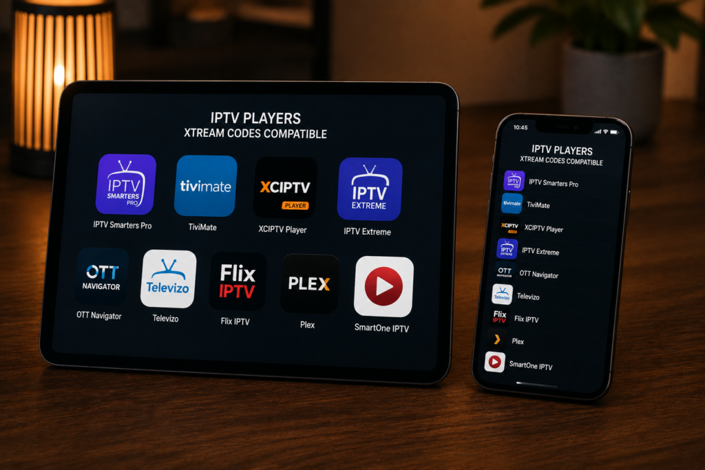 Applications IPTV compatibles Xtream Codes
