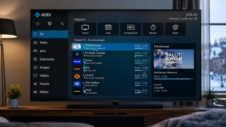 installer iptv sur kodi quebec