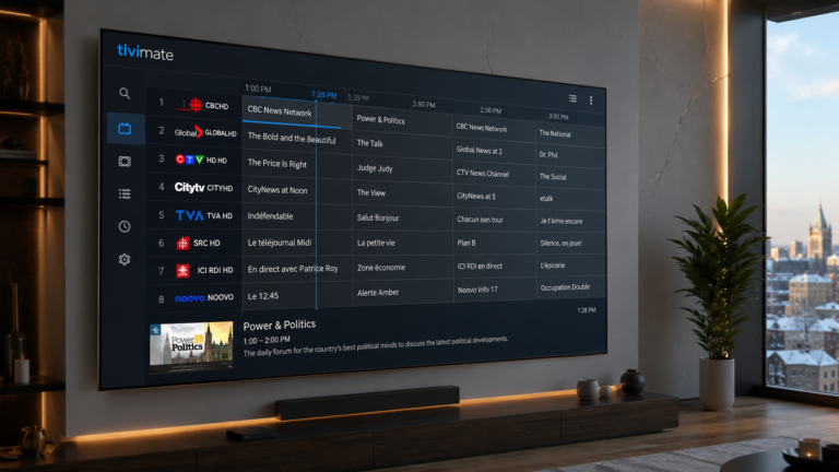 TiviMate application IPTV sur Android TV