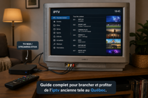 Guide complet pour brancher et profiter de l'iptv ancienne tele au Québec.