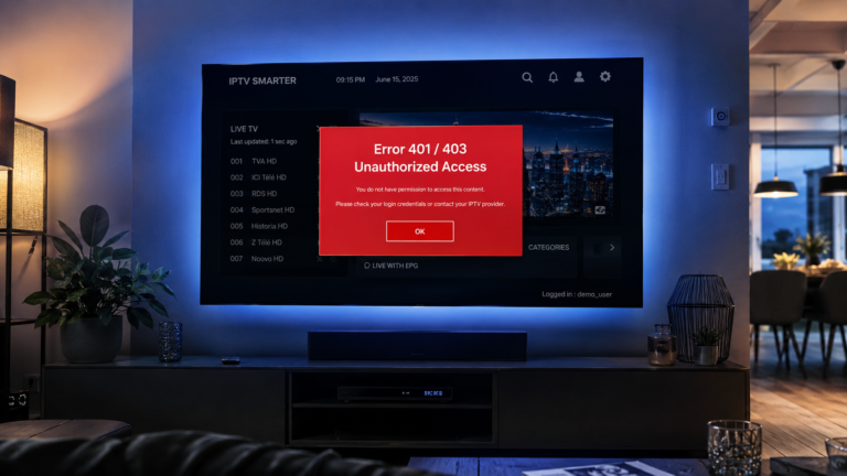 iptv erreur 401 403 solutions.
